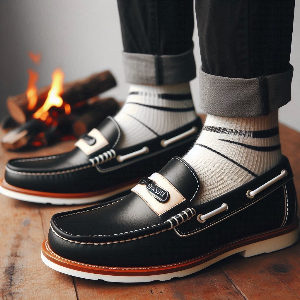 g.h bass men lug loafers black white