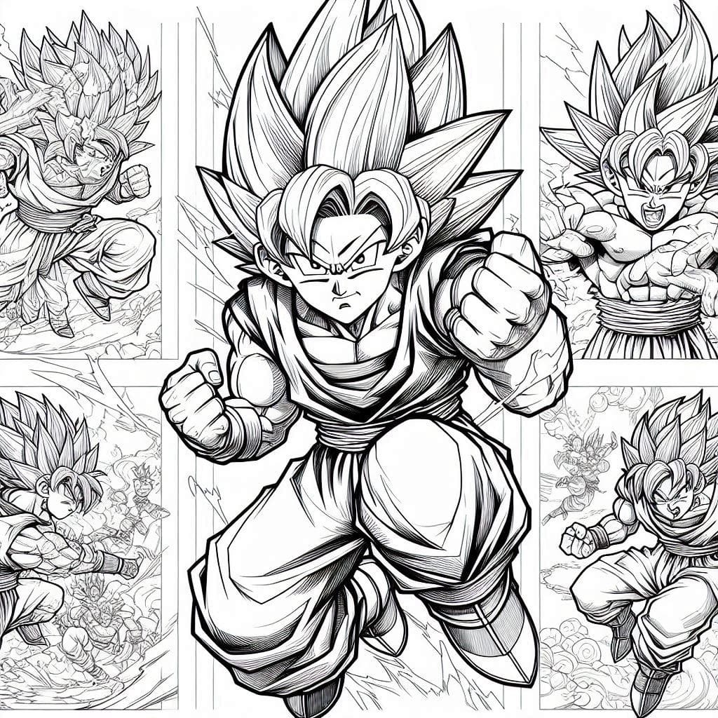 Dragon Ball Z Goku Coloring Pages
