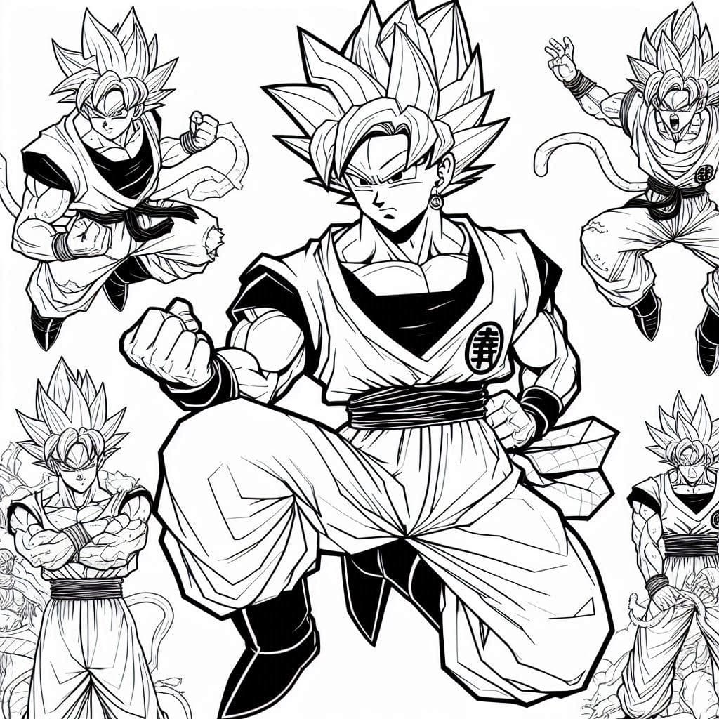 Dragon Ball Z Goku Coloring Pages
