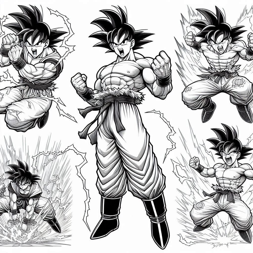 Dragon Ball Z Goku Coloring Pages