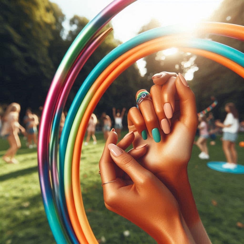 Fake Tan Hands and a Hoop