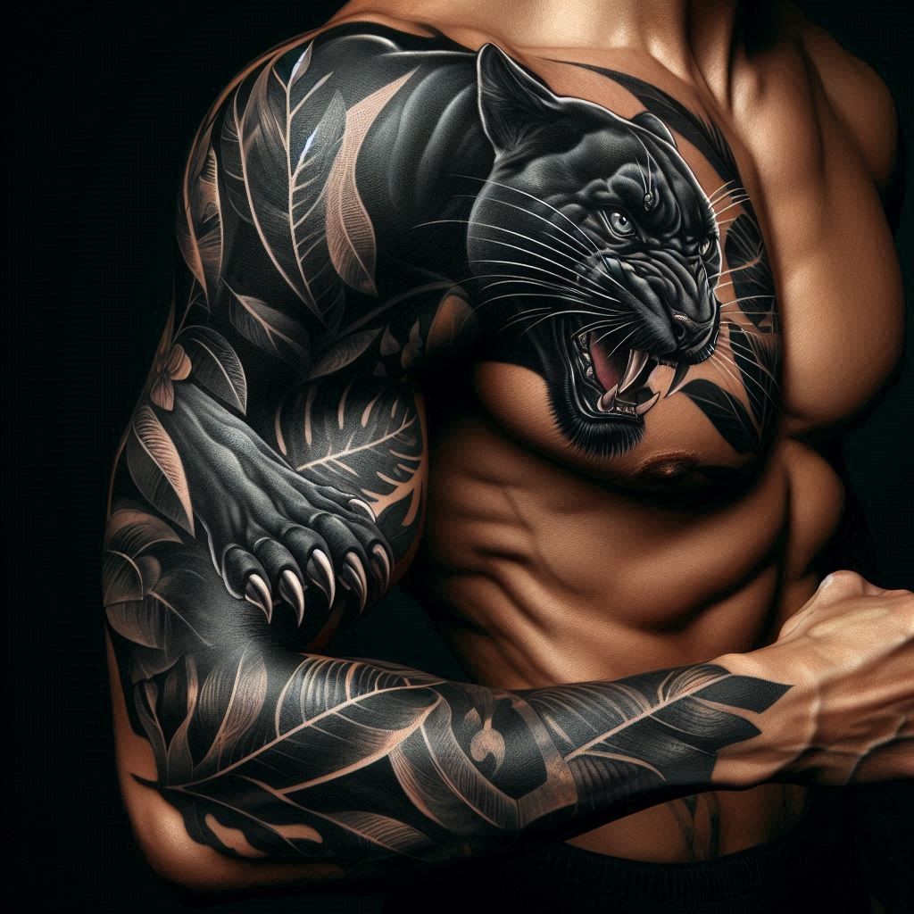 traditional black panther tattoo