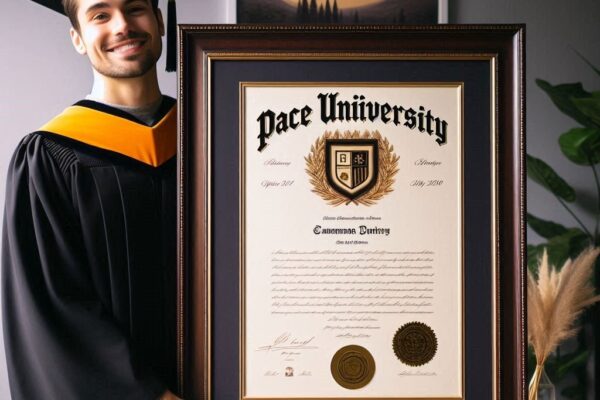 Pace University diploma frame