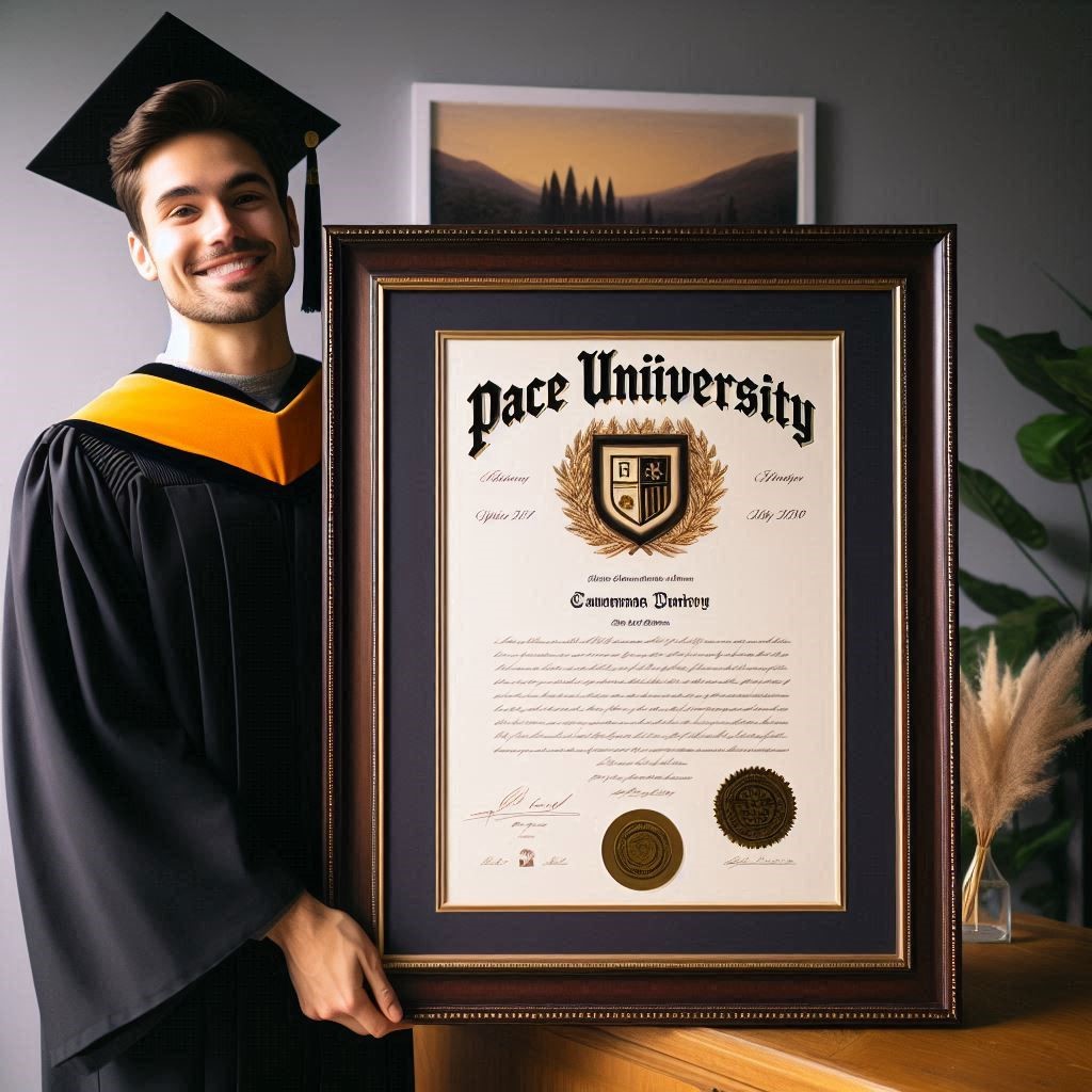 Pace University diploma frame