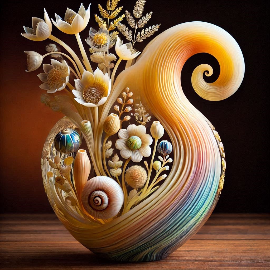 M. Stanek Handblown Glass Vase